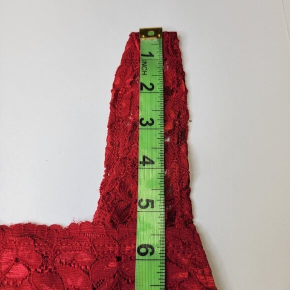 Red Lace Tank Top Lace Camisole Wide Straps Lace Top - Size M, Size XL - NEW - Picture 6 of 12